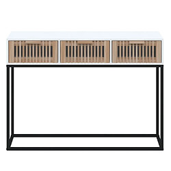 Acheter Maison Chic Table console | Meuble d'entrée | Table d'appoint blanc 105x30x75 cm bois d'ingénierie et fer -GKD30770