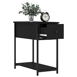 Avis vidaXL Table de chevet noir 30x60x60 cm Bois d’ingénierie