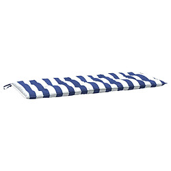 Maison Chic Coussin Confort | pouf | Coussin de banc de jardin rayures bleues et blanches 120x50x7cm -GKD30048