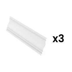 Vente-Unique Lot de 3 corniches plafond en polystyrène L290 x l1.4 x H6 cm blanc - TOSCRIA