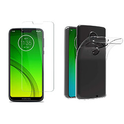 Xeptio Motorola Moto G7 POWER verre trempé protection écran vitre ET coque transparente 