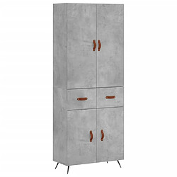 Maison Chic Buffet,Meuble de Rangement,commode pour salon,Cuisine Gris béton 69,5x34x180 cm Bois d'ingénierie -MN51684