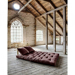 Acheter Inside 75 Canapé lit futon SHIN SANO brown et pin massif couchage 140*200 cm.