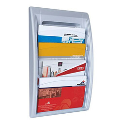 PAPERFLOW Présentoir mural Quick Fit 4 cases 24 x 32 cm alu