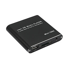 Wewoo Passerelle multimédia MINI 1080P Full HD Media USB HDD Boîtier de lecteur de carte SD / MMCEU Plug Noir