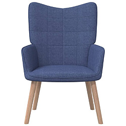 Maison Chic Chaise de relaxation | Fauteuil relax Bleu Tissu -GKD63246