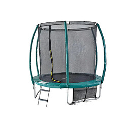 Vente-Unique Trampoline avec filet de protection intérieur, échelle, bâche et kit d'ancrage - D.244 cm - WALLABY