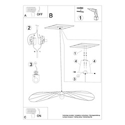 Thoro Lighting Lampe suspendue ESKOLA 140 noir pas cher