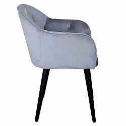 Avis Paris Prix Fauteuil Design en Velours Glany 81cm Argent