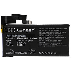 vhbw Batterie remplacement pour Google G63QN pour téléphone portable (4900mAh, 3,85V, Li-polymère) 