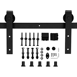 Avis Quincaillerie Kit de Rail pour Porte Coulissante Forme de J - 5FT/150cm