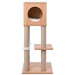 Avis Arbre à chat,niche pour chat avec tapis à gratter en sisal 90 cm -MN74329