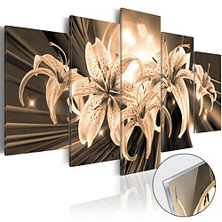 Decoshop26 Tableaux en verre acrylique décoration murale en 5 panneaux motif Bouquet de souvenirs 100x50 cm TVA110092