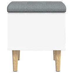 Maison Chic Banc de rangement | Meuble de rangement d'Entrée | Coffres d'Intérieur blanc 42x42x46 cm bois d'ingénierie -MN91847 pas cher