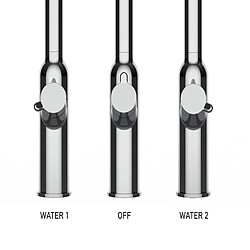 Avis VIZIO Robinet de cuisine 4 Voies chromé bec orientable, douche 2 jets détachable