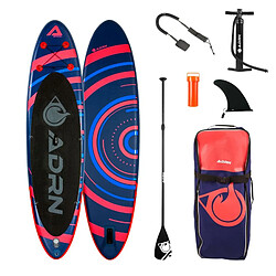 Adrenalin Paddle Gonflable SPIRAL 10'8 32'' 6'' (325x81x15cm) avec Pompe, Pagaie, Leash et Sac de transport 