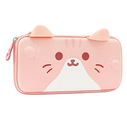 Étui De Transport Mignon Patte De Chat Compatible Avec Nintendo Switch Slim Style Rose