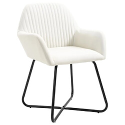 vidaXL Chaises à manger lot de 4 crème tissu