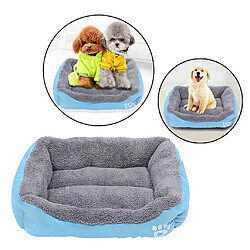 Sac De Couchage En Peluche Doux Pour Chien De Compagnie Pour Petits Chiens Meidum Blue_XL