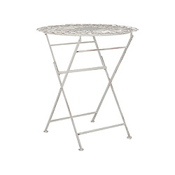 Beliani Table de jardin Métal Blanc STIFFE