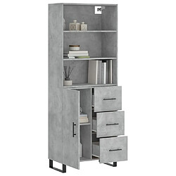 Avis Maison Chic Buffet,Meuble de Rangement,commode pour salon,Cuisine Gris béton 69,5x34x180 cm Bois d'ingénierie -MN12503