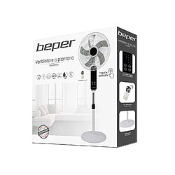 BEPER VE, 112 Ventilateur sur Pied Ecran Tactile avec Télécommande, 55 W, Blanc/Rouge, 45 cm pas cher