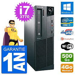 PC Lenovo ThinkCentre M82 SFF Intel i7-3770 RAM 4Go Disque 500Go Windows 10 Wifi · Occasion 