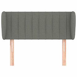 Avis Maison Chic Tête de lit scandinave avec oreilles,meuble de chambre Gris foncé 103x23x78/88 cm Tissu -MN60278