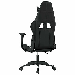 Maison Chic Chaise de jeu, Chaise gaming avec repose-pied, Fauteuil gamer,Chaise de Bureau Noir et blanc Similicuir -GKD90627 pas cher