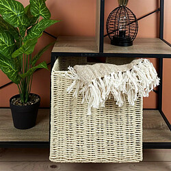 Avis Paris Prix Boîte de Rangement Pliable Tressée 30x30cm Naturel