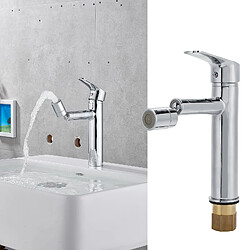 ComfortXL Robinet de lavabo pivotant avec mélangeur d'eau chaude et froide en cuivre pas cher