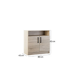 Acheter Bestmobilier Hayato - commode - bois - 80 cm