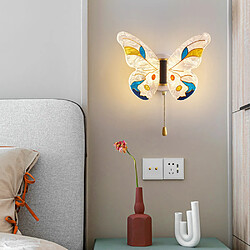 Avis Universal Applique murale de chevet de 8W Lampe murale papillon LED pour la chambre des enfants Applique murale de fond (lampe tricolore)