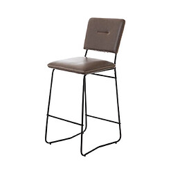 Mes Tabouret de bar 43x59x98 cm en PU et métal marron