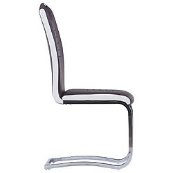 Avis vidaXL Chaises à manger cantilever lot de 4 marron similicuir