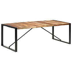 vidaXL Table à manger 220x100x75 cm bois massif