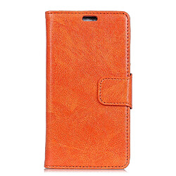 Etui en PU rupture de nappa Orange pour votre Samsung Galaxy A7 (2018)