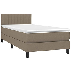 Avis Sommier à lattes LED,Cadre à lattes de lit avec matelas pour Adulte Taupe 80x200 cm Tissu -MN31263