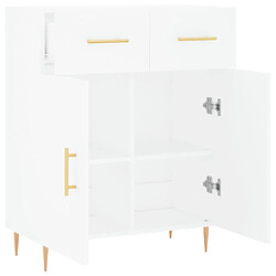 Maison Chic Buffet,Meuble de Rangement,commode pour salon,Cuisine blanc 69,5x34x90 cm bois d'ingénierie -MN55600 pas cher