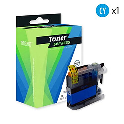 TONER SERVICES Compatible Brother LC123 Cartouche Cyan LC123C (Cupcake) 