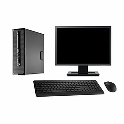 PC HP ProDesk 400 G1 SFF Ecran 19" i5-4570 RAM 16Go Disque 2To Windows 10 Wifi - Occasion