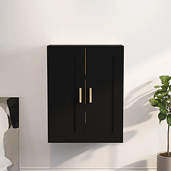 vidaXL Armoire murale noir 69,5x32,5x90 cm bois d'ingénierie 