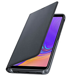 Housse Galaxy A7 2018 Etui Flip Original Portefeuille Samsung Wallet Cover Noir