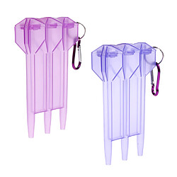 Boîte de Flèchette , Cas pour Flèchette 2pcs Boîte de Rangement pour Flèchette Accessoire Jeu de Flèchette Transparent Avec Mousqueton