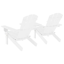 Avis vidaXL Chaises de jardin Adirondack avec table bois de sapin blanc