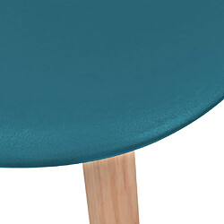 Maison Chic Lot de 6 Chaises à manger,Chaise pour cuisine Turquoise Plastique -MN73888 pas cher