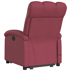 Acheter Maison Chic Fauteuil Relax pour salon, Fauteuil inclinable de massage électrique Rouge bordeaux Tissu -GKD75604