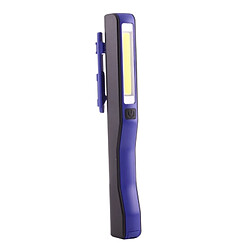 Wewoo Lampe de poche torche bleu 100LM COB LED 2-Modes haute luminosité forme de stylo lumière de travail / de avec 90 degrés rotatif pince à magnétique, blanche