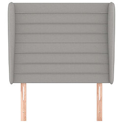 Avis Maison Chic Tête de lit scandinave avec oreilles,meuble de chambre Gris clair 93x23x118/128 cm Tissu -MN92598