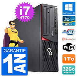 PC Fujitsu Esprimo E920 DT Intel i7-4770 RAM 32Go Disque 1To Windows 10 Wifi - Occasion